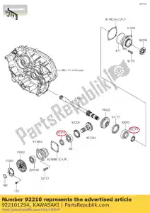 kawasaki 922101294 écrou, 30 mm kvf650-a1 - La partie au fond