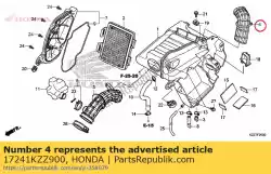 Aquí puede pedir conducto, filtro de aire de Honda , con el número de pieza 17241KZZ900:
