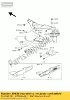 391561241, Kawasaki, pad, zijbekleding, links kawasaki zxr 400, Nieuw