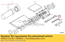 Here you can order the spanner, 10x14 from Honda, with part number 9900110140: