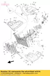 Aquí puede pedir cubierta del radiador culo de Yamaha , con el número de pieza 11DE240K0000: