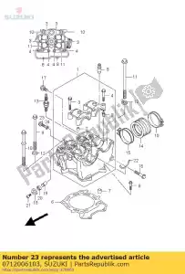 Suzuki 0712006103 parafuso - Lado inferior