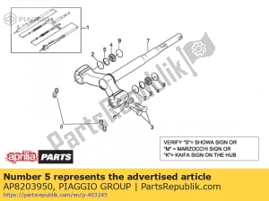 aprilia AP8203950 circlip - Lado inferior