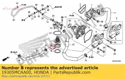 Tutaj możesz zamówić guma, termostat od Honda , z numerem części 19305MCAA00: