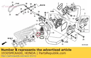 honda 19305MCAA00 caucho, termostato - Lado inferior