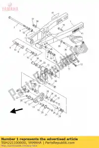 Yamaha 5SH221100000 braccio posteriore comp. - Il fondo