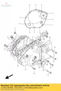 Suzuki 1136138300 tampa, motor - Lado inferior