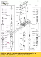 440050105, Kawasaki, forcella sinistra del tubo kawasaki vulcan 900 classic vn900 , Nuovo