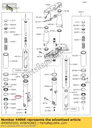 Qui puoi ordinare forcella sinistra del tubo da Kawasaki , con numero parte 440050105: