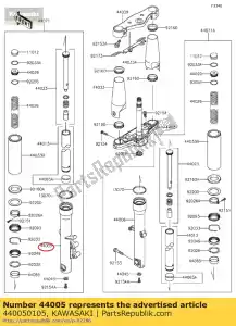 Kawasaki 440050105 forcella sinistra del tubo - Il fondo