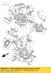 cilinderkop van Yamaha, met onderdeel nummer 4VR111021100, bestel je hier online: