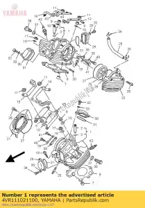 Yamaha 4VR111021100 zespó? g?owicy cylindrów - Dół