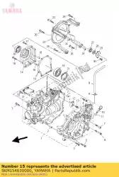 Here you can order the gasket, bearing housing 2 from Yamaha, with part number 5KM154630000: