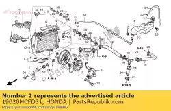 Aqui você pode pedir o ventilador comp., resfriamento em Honda , com o número da peça 19020MCFD31: