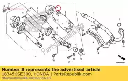 Tutaj możesz zamówić pakiet b, wata szklana od Honda , z numerem części 18345KSE300: