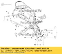 62119400R7, Piaggio Group, achterste bescherming     , Nieuw