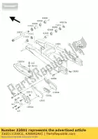 330011500CE, Kawasaki, Braccio-comp-swing, argento kawasaki klx  r c d klx650r 650 , Nuovo