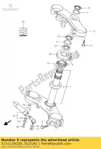 suzuki 5131129G00 cabeza, dirección - Lado inferior