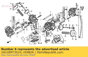 Honda 16018MT3610 conjunto de links iniciais, - Lado inferior