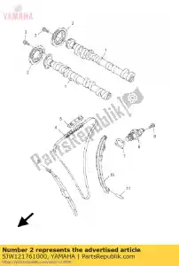 yamaha 5JW121761000 sprocket, cam chain - Bottom side