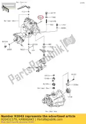 Here you can order the pin,4x34. 8 from Kawasaki, with part number 920431579: