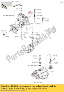 Kawasaki 920431579 pin,4x34.8 - Bottom side