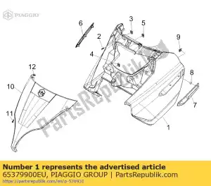 Piaggio Group 65379900EU escudo delantero - Lado inferior