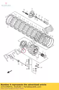 Suzuki 2141040F01 hub,clutch slee - Bottom side