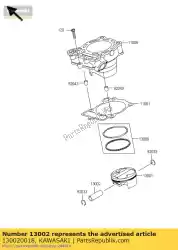 Qui puoi ordinare perno pistone kx250t7f da Kawasaki , con numero parte 130020018: