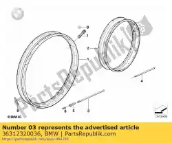 Qui puoi ordinare ha parlato, cromato, anteriore da BMW , con numero parte 36312320036: