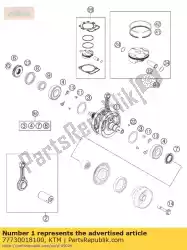 Here you can order the crankshaft cpl. From KTM, with part number 77730018100: