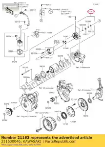 Kawasaki 211630046 elétrico de partida - Lado inferior