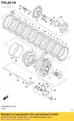 Aquí puede pedir placa, embrague dr de Suzuki , con el número de pieza 2144124F10: