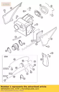 ktm 58406001100 filterdoos - Onderkant
