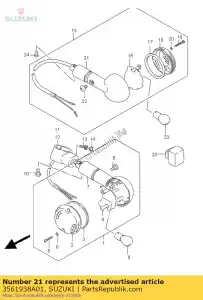 Suzuki 3561938A01 support, tour rr - La partie au fond