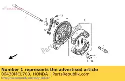 Aqui você pode pedir o jogo de sapata, freio (jb) em Honda , com o número da peça 06430MCL700: