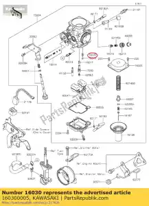 kawasaki 160300005 valvola-galleggiante klx150cef - Il fondo