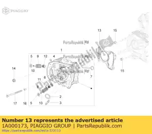 Piaggio Group 1A000173 cylinder head gasket - Bottom side