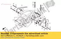 50710MJG671, Honda, holder assy,helme honda gl goldwing bagger f6 b  a gl1800b 1800 , New