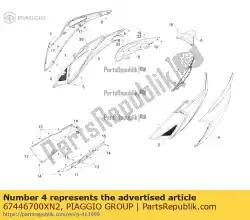 Tutaj możesz zamówić lewa strona zewn? Trzna od Piaggio Group , z numerem części 67446700XN2: