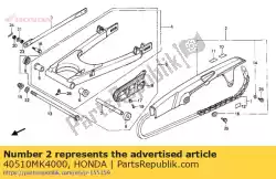 Ici, vous pouvez commander le pas de description disponible auprès de Honda , avec le numéro de pièce 40510MK4000: