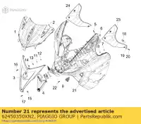 62450350XN2, Piaggio Group, voorste schild aprilia gilera  nexus sr sr max zapm3560, zd4m3560 zd4m357, zapm357 125 250 300 500 1998 2006 2007 2008 2009 2011 2016 2017, Nieuw