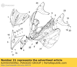 Aprilia 62450350XN2, Front shield, OEM: Aprilia 62450350XN2