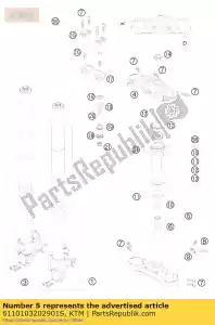 ktm 6110103202901S bot.triple clamp cpl. 07 - Bottom side