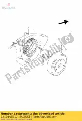 Aqui você pode pedir o conjunto do estator em Suzuki , com o número da peça 3210105300:
