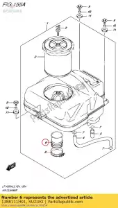 suzuki 1388111H01 tube, sortie - La partie au fond