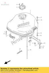 embleem van Suzuki, met onderdeel nummer 6811147C1024G, bestel je hier online: