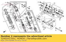 Here you can order the no description available at the moment from Honda, with part number 52401KZ3J01: