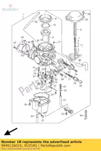 Suzuki 0949126016 jet principal 130 - Lado inferior