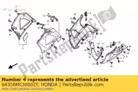 64350MCJ000ZF, Honda, set cappuccio, l. medio (wl) * tipo3 1 * (tipo3 1) honda cbr 900 2000, Nuovo